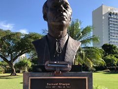 14 Bust of George Gordon (1815-1865) hanged for the 1865 Morant Bay Rebellion protesting against oppressive and unjust living conditions in Emancipation Park Kingston Jamaica